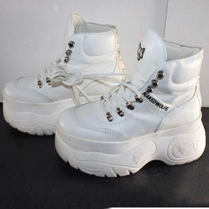 Naked Wolfe Spike Shoes -White